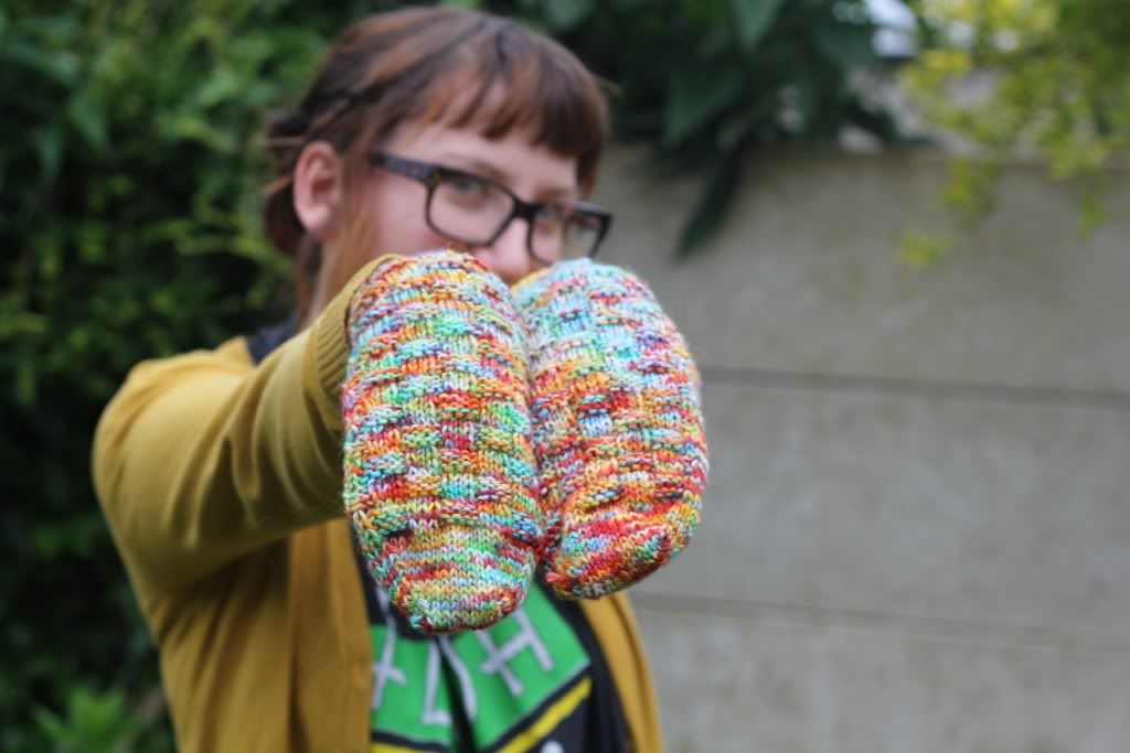 Happy Daisy Knitting Kool Aid Mittens