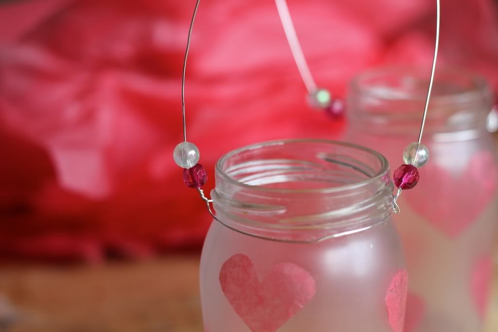 Happy Daisy Jam Jar Lantern DIY Frosted Mod Podge