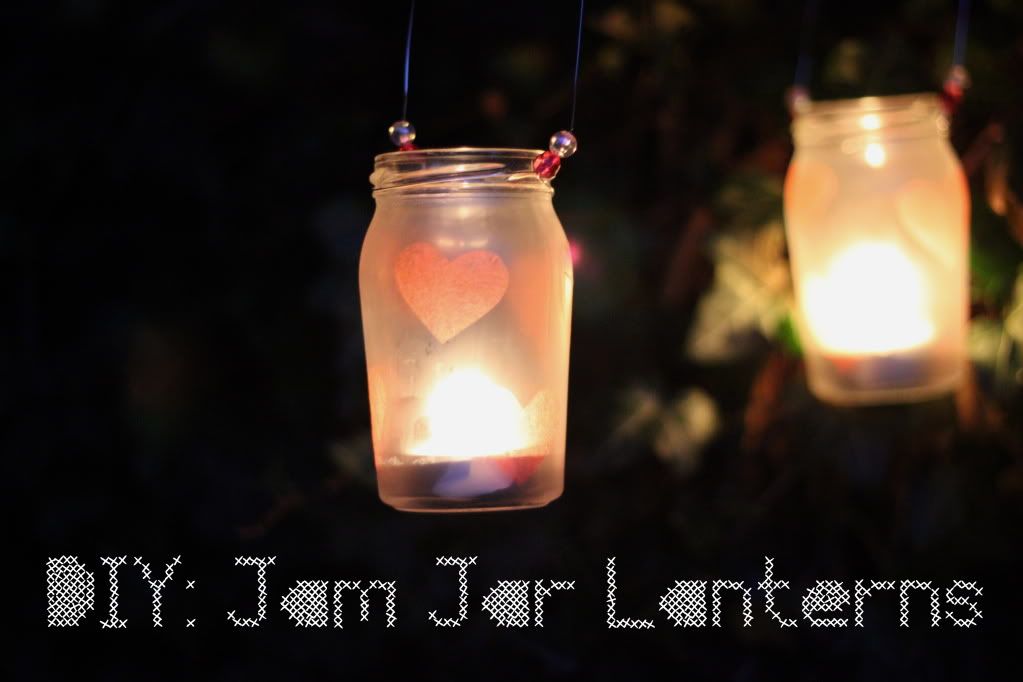 Happy Daisy DIY Frosted Jam Jar Lanterns