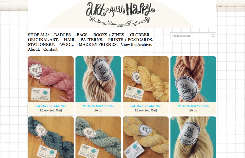 Happy Daisy Knitting Adventures Yarn Wool Art Equals Happy