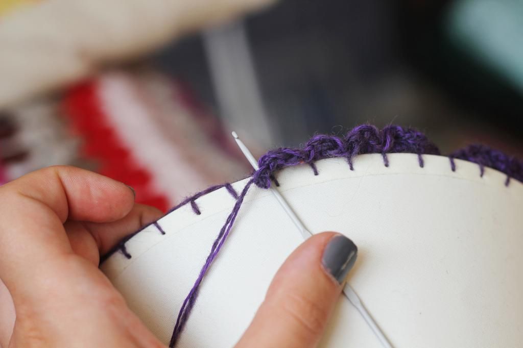 Happy Daisy DIY tutorial Lampshade Crochet Edging