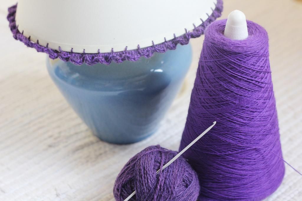 Happy Daisy DIY tutorial Lampshade Crochet Edging