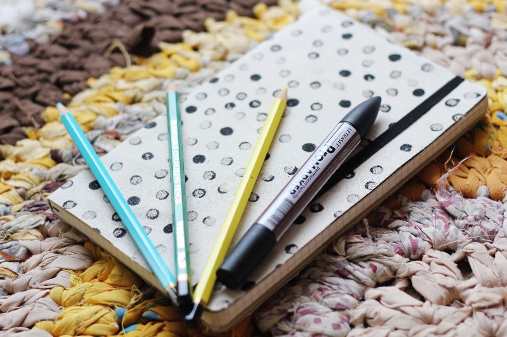 Happy Daisy Notebook DIY Hand stamped tutorial