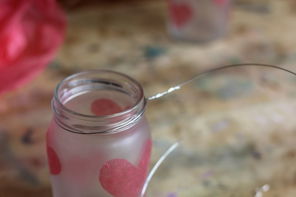 Happy Daisy Jam Jar Lantern DIY Frosted Mod Podge