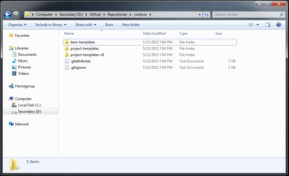 Setting up the folder structure