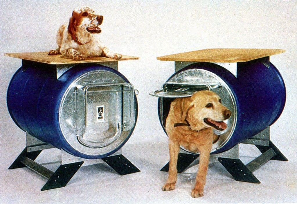 UKC Forums - plastic barrel dog house pics