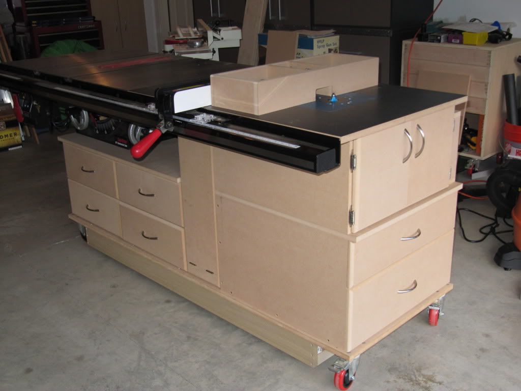 Table Saw Router Cabinet Plans