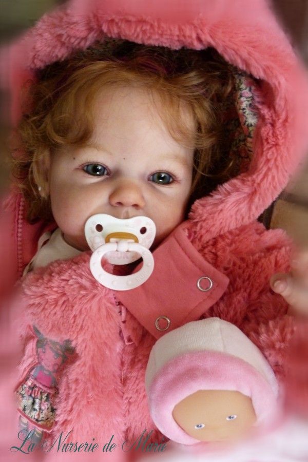 reborn baby girl, human hair, toddler, Anne Timmerman kit eBay